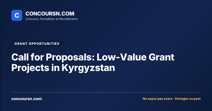 Illustration de l’article : Call for Proposals: Low-Value Grant Projects in Kyrgyzstan