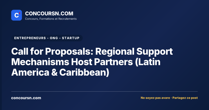 Illustration de l’article : Call for Proposals: Regional Support Mechanisms Host Partners (Latin America & Caribbean)