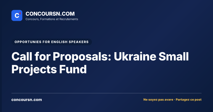 Illustration de l’article : Call for Proposals: Ukraine Small Projects Fund