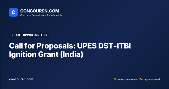 Illustration de l’article : Call for Proposals: UPES DST-iTBI Ignition Grant (India)
