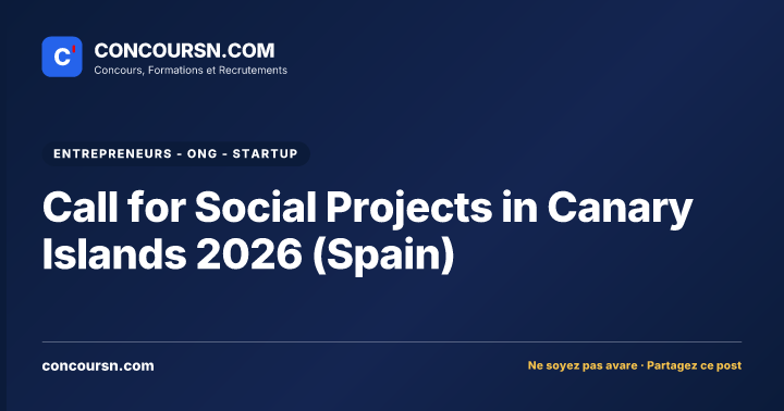 Illustration de l’article : Call for Social Projects in Canary Islands 2026 (Spain)