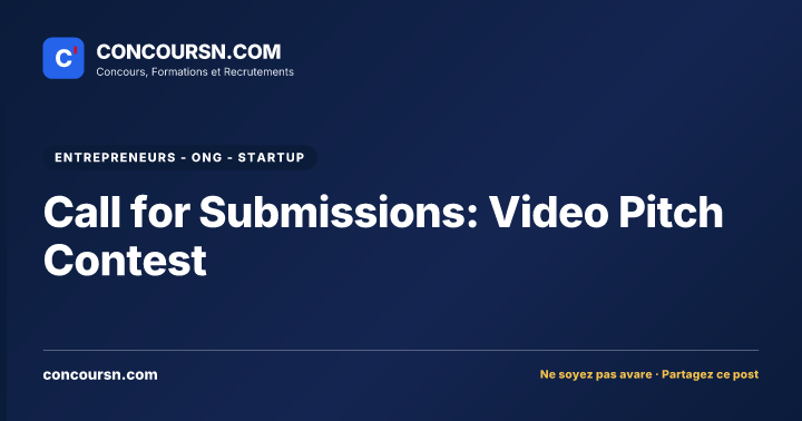 Illustration de l’article : Call for Submissions: Video Pitch Contest