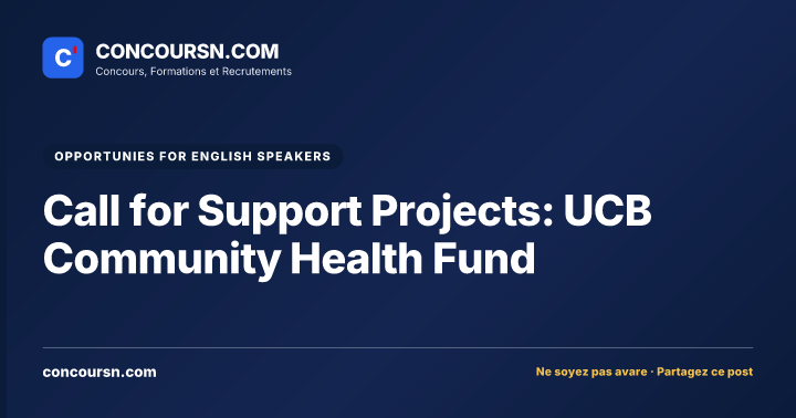Illustration de l’article : Call for Support Projects: UCB Community Health Fund