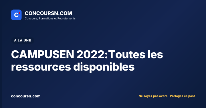 Illustration de l’article : CAMPUSEN 2022:Toutes les ressources disponibles