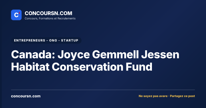 Canada: Joyce Gemmell Jessen Habitat Conservation Fund