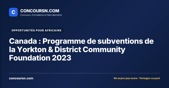 Illustration de l’article : Canada : Programme de subventions de la Yorkton & District Community Foundation 2023