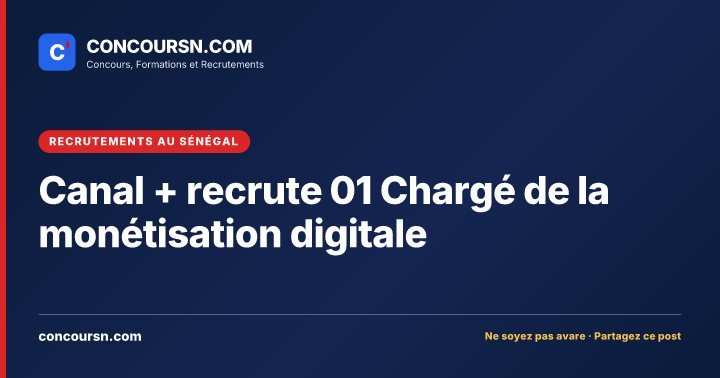 Illustration de l’article : Canal + recrute 01 Chargé de la monétisation digitale