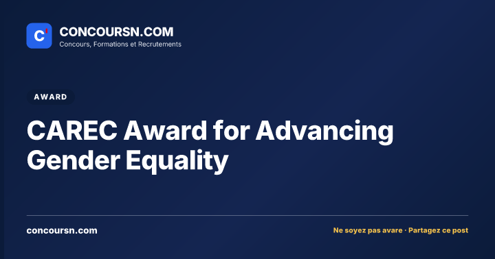 Illustration de l’article : CAREC Award for Advancing Gender Equality