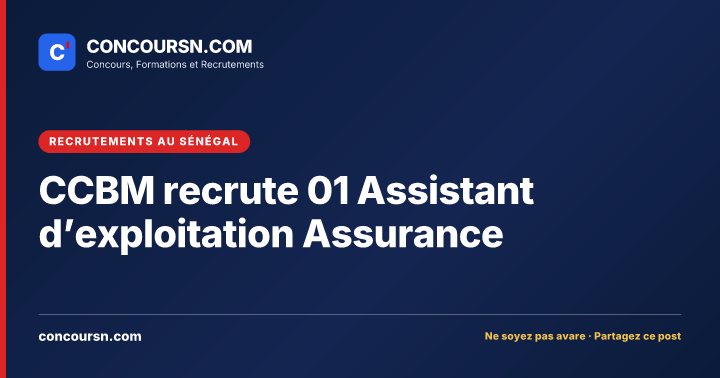 Illustration de l’article : CCBM recrute 01 Assistant d’exploitation Assurance
