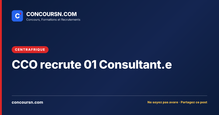 Illustration de l’article : CCO recrute 01 Consultant.e
