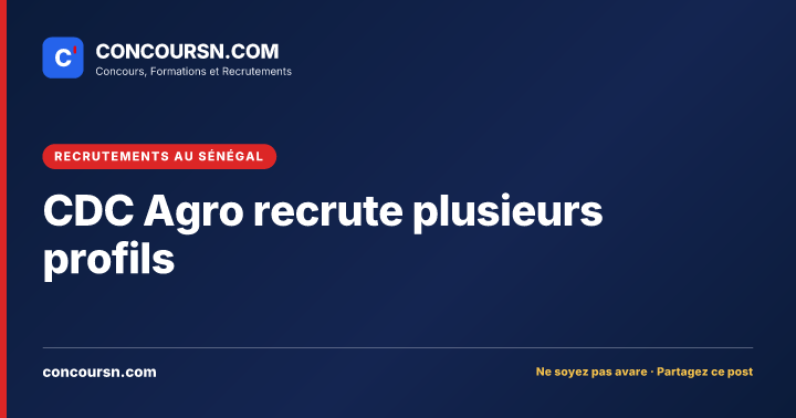 Illustration de l’article : CDC Agro recrute plusieurs profils