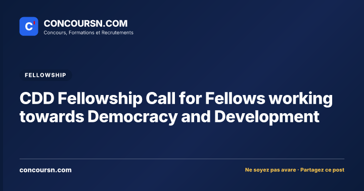 Illustration de l’article : CDD Fellowship Call for Fellows working towards Democracy and Development