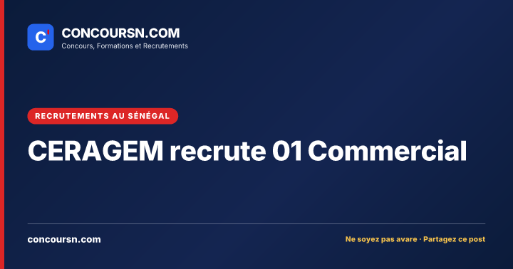 Illustration de l’article : CERAGEM recrute 01 Commercial