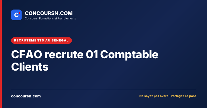 Illustration de l’article : CFAO recrute 01 Comptable Clients