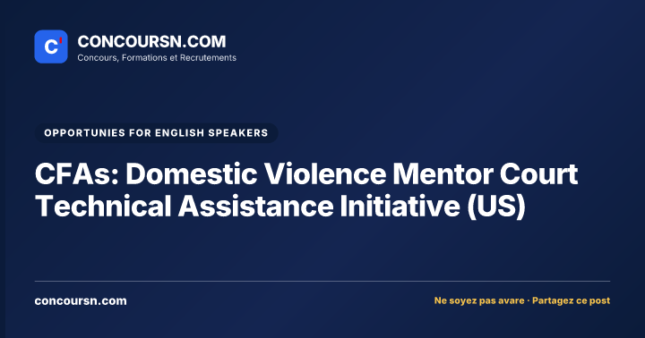 Illustration de l’article : CFAs: Domestic Violence Mentor Court Technical Assistance Initiative (US)