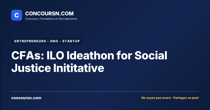 Illustration de l’article : CFAs: ILO Ideathon for Social Justice Inititative