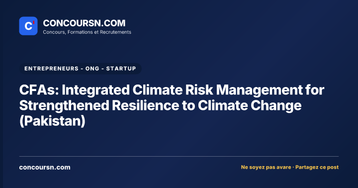 Illustration de l’article : CFAs: Integrated Climate Risk Management for Strengthened Resilience to Climate Change (Pakistan)