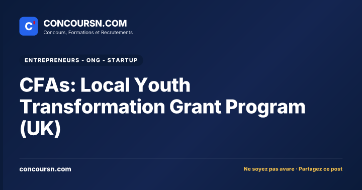 Illustration de l’article : CFAs: Local Youth Transformation Grant Program (UK)
