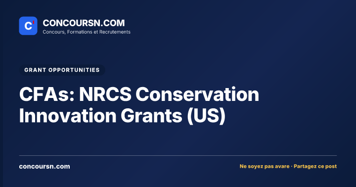 Illustration de l’article : CFAs: NRCS Conservation Innovation Grants (US)