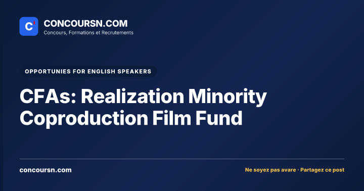 CFAs: Realization Minority Coproduction Film Fund