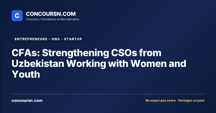 Illustration de l’article : CFAs: Strengthening CSOs from Uzbekistan Working with Women and Youth