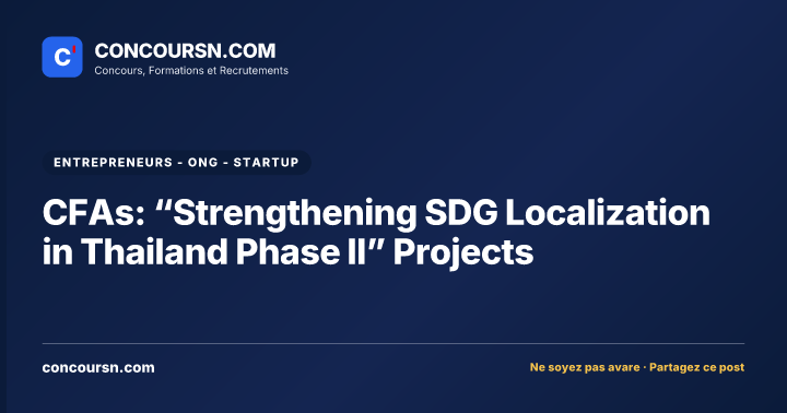 Illustration de l’article : CFAs: “Strengthening SDG Localization in Thailand Phase II” Projects