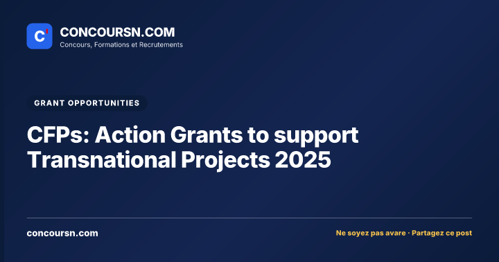 CFPs: Action Grants to support Transnational Projects 2025
