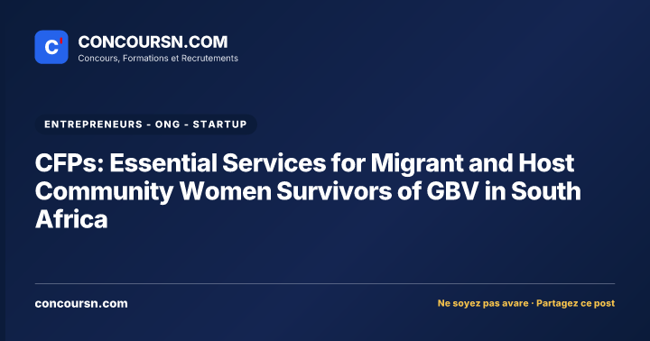 Illustration de l’article : CFPs: Essential Services for Migrant and Host Community Women Survivors of GBV in South Africa