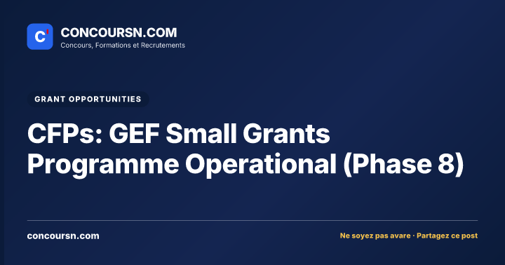 Illustration de l’article : CFPs: GEF Small Grants Programme Operational (Phase 8)