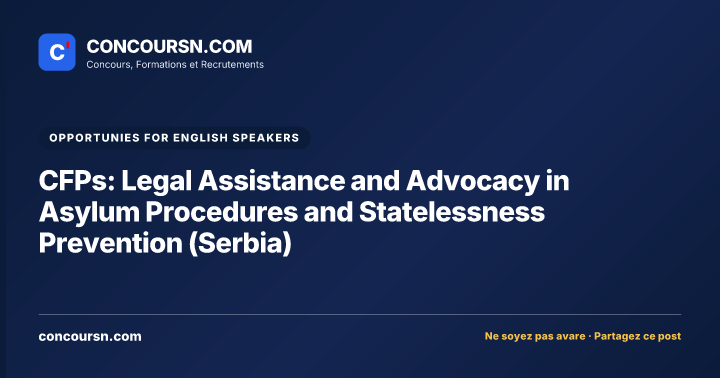 Illustration de l’article : CFPs: Legal Assistance and Advocacy in Asylum Procedures and Statelessness Prevention (Serbia)