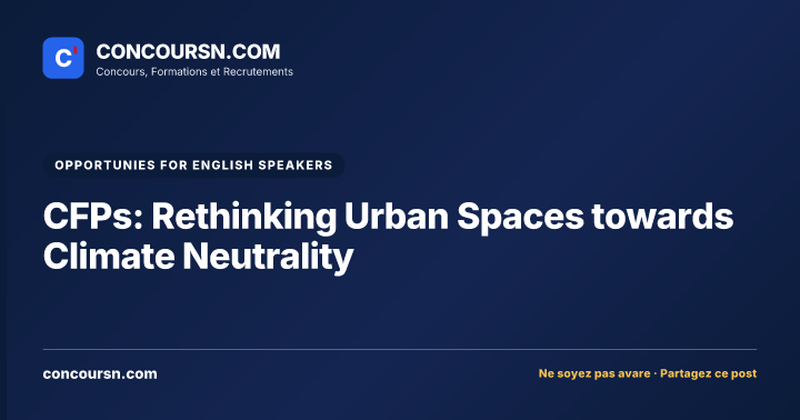 CFPs: Rethinking Urban Spaces towards Climate Neutrality