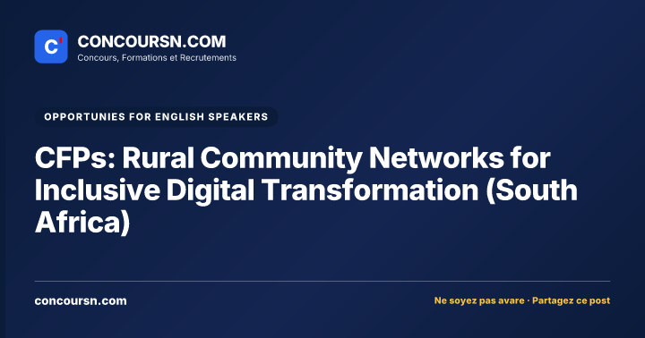 Illustration de l’article : CFPs: Rural Community Networks for Inclusive Digital Transformation (South Africa)