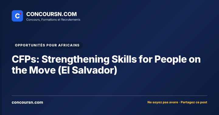 Illustration de l’article : CFPs: Strengthening Skills for People on the Move (El Salvador)