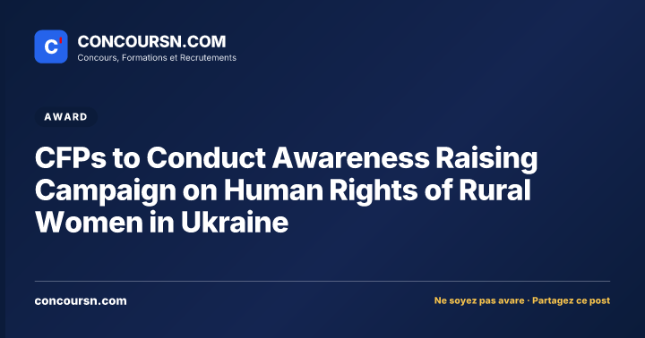 Illustration de l’article : CFPs to Conduct Awareness Raising Campaign on Human Rights of Rural Women in Ukraine