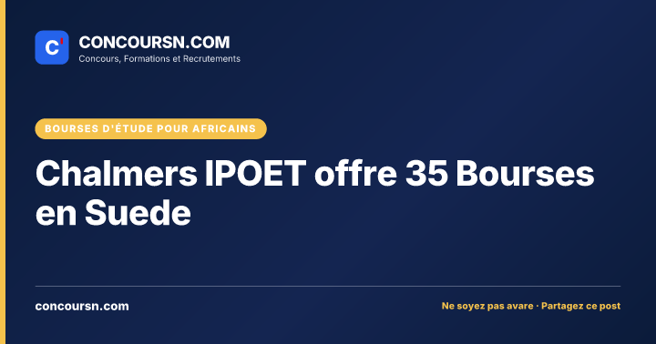 Illustration de l’article : Chalmers IPOET offre 35 Bourses en Suede