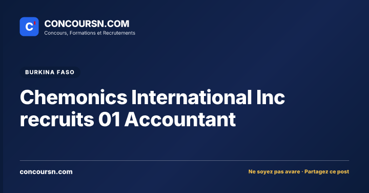 Illustration de l’article : Chemonics International Inc recruits 01 Accountant