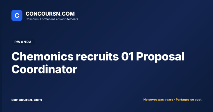 Illustration de l’article : Chemonics recruits 01 Proposal Coordinator