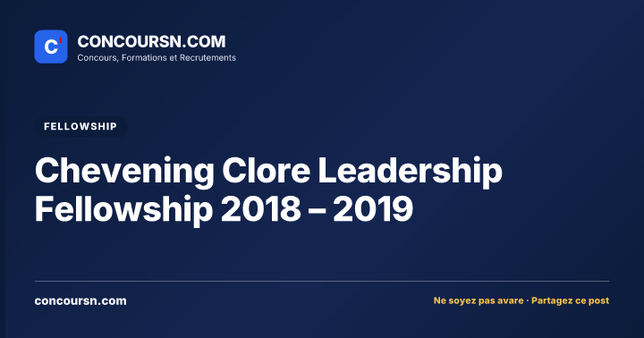 Illustration de l’article : Chevening Clore Leadership Fellowship 2018 – 2019