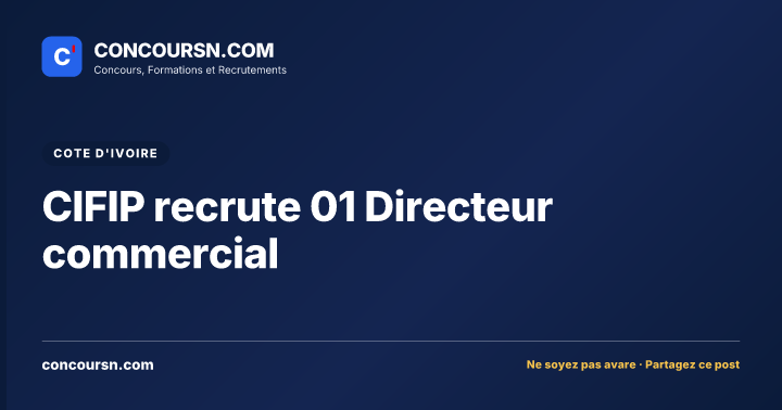 Illustration de l’article : CIFIP recrute 01 Directeur commercial