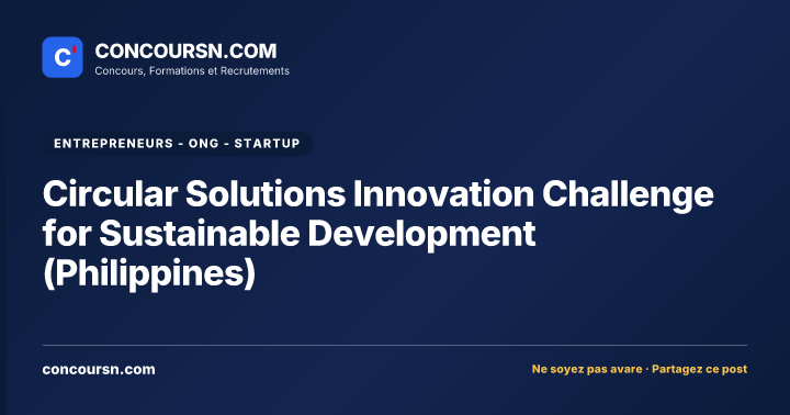 Illustration de l’article : Circular Solutions Innovation Challenge for Sustainable Development (Philippines)