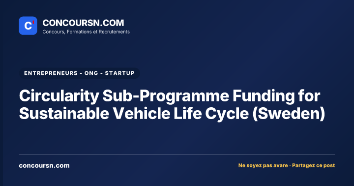 Illustration de l’article : Circularity Sub-Programme Funding for Sustainable Vehicle Life Cycle (Sweden)