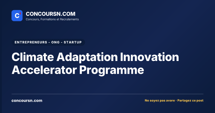 Illustration de l’article : Climate Adaptation Innovation Accelerator Programme