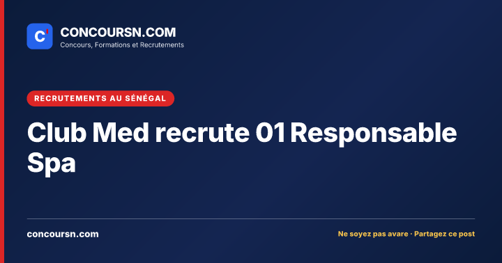Illustration de l’article : Club Med recrute 01 Responsable Spa