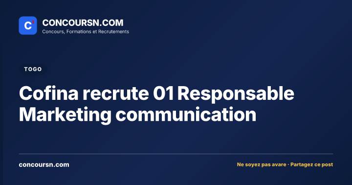 Illustration de l’article : Cofina recrute 01 Responsable Marketing communication