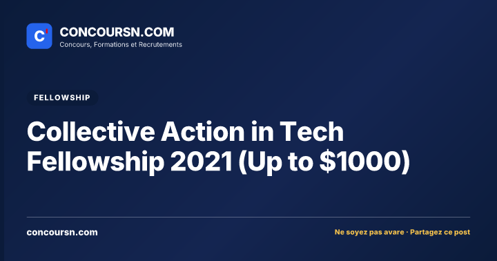 Collective Action in Tech Fellowship 2021 (Up to $1000)