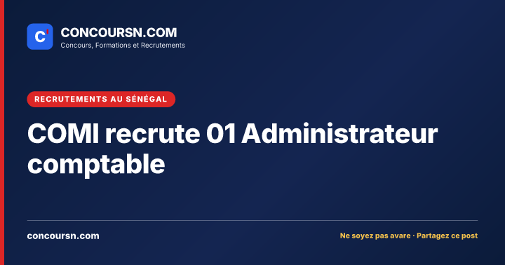 Illustration de l’article : COMI recrute 01 Administrateur comptable