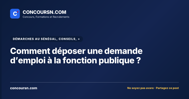 Illustration de l’article : Comment déposer une demande d’emploi à la fonction publique ?