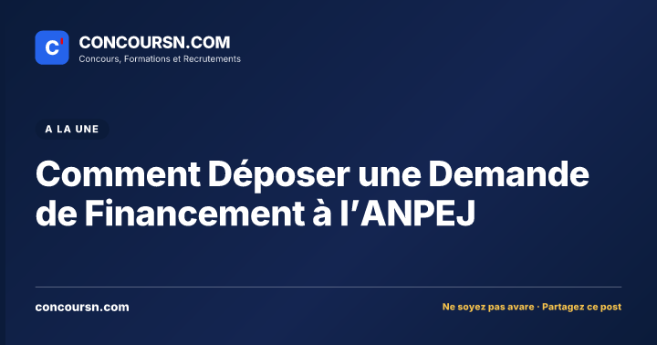 Illustration de l’article : Comment Déposer une Demande de Financement à l’ANPEJ