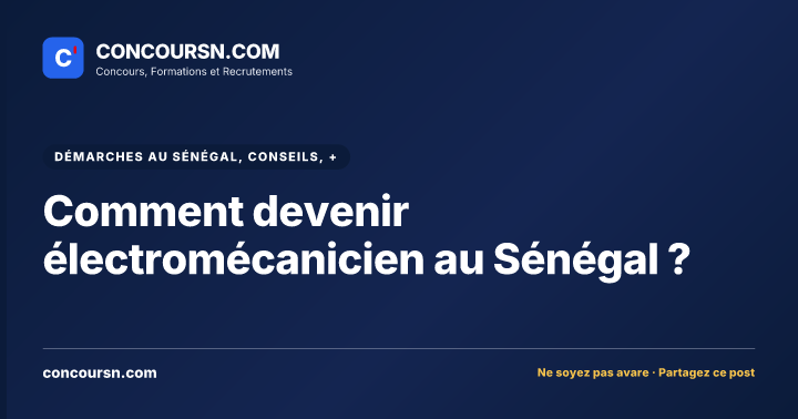 Illustration de l’article : Comment devenir électromécanicien au Sénégal ?