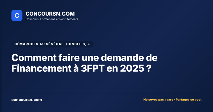 Illustration de l’article : Comment faire une demande de Financement à 3FPT en 2025 ?